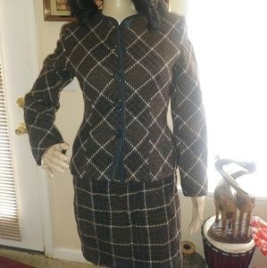 Ellen Tracy Linda Allard 2 Piece Skirt Suit Set
